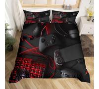 Juego de funda nórdica L Gamepad Juego de cama consola de juego funda nórdica de estilo moderno de ciencia ficción para adolescentes chicos niñas jugador controlador de videojuegos conjunto de edredón