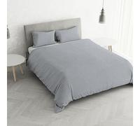 Juego de Funda nórdica para Cama de Matrimonio de algodón Printed Colors, Fabricado en Italia - Juego de Funda nórdica de 250 x 200 cm con Solapa Interior y Fundas de Almohada, división Azul