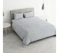 Juego de Funda nórdica para Cama de Matrimonio de algodón Printed Colors, Fabricado en Italia - Juego de Funda nórdica de 250 x 200 cm con Solapa Interior y Fundas de Almohada, Monkeys Agua