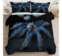 Juego de Funda Nórdica Reversible para Niños y Niñas Fotografía Surrealista Animales Arañas De Dos Caras Juego de Edredón y Almohadas para Cama Infantil - 220 x 240 cm