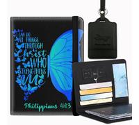 Juego de funda para pasaporte y etiqueta de equipaje, funda de piel sintética para pasaporte, etiqueta de maleta de viaje, bloqueo RFID, funda para pasaporte para mujeres y hombres, citas inspiradoras