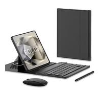 Juego de funda para teclado y ratón con bolígrafo S para Samsung Galaxy Z Fold 6 5G, teclado + ratón + lápiz táctil (negro)