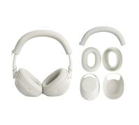 Juego de funda protectora compatible con Sony WH-1000xm6 auriculares tapa funda protectora con marco de haz de cabeza funda para auriculares carcasa suave funda protectora (plata)