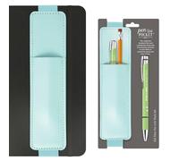 Juego de funda protectora de bolsillo de cuero cruzado y bolígrafo grabado, banda elástica para bolígrafos de la Biblia y diario, con texto en inglés "I Can Do All Things, Phil 4:13 Escritura y