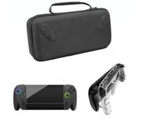 Juego de funda protectora y protector de pantalla de vidrio templado para ROG para consola Xbox Ally-X con recortes antideslizantes y precisos para botones (transparente)
