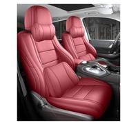 Juego De Fundas Cuero Para Asientos Coche, Cubiertas Completas Para Nissan Para Navara NP300, Accesorios Interiores Funda Asiento Coche(Rojo,LUXUry)