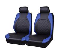 Juego de fundas de asiento de coche de piel sintética, cobertura total, antiarañazos, aptas for sedán, todoterreno y camión, protección universal(Blue 2 pcs)