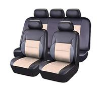 Juego De Fundas De Asiento De Cuero PU para MG ZS MG4 MG5 ZS EV 2022 2023, con Esponja Compuesta SúPer De 5 Mm, Compatible con Airbag,F Beige
