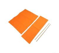Juego de fundas de asiento de lona para silla de director de 52 x 16 cm y 48 x 38 cm, color naranja, funda de cojín fácil de instalar para marcos de barra redonda, camping y uso al aire libre (2