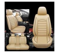 Juego de Fundas de Asiento, Juego Completo Protectores Asiento para Coche Cuero para Audi Q7 (5 Places) 2016-2019, Fundas Asientos Coche,Juegos De Cubreasientos(Beige)