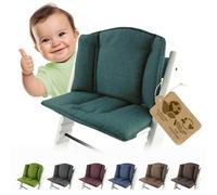 Juego de fundas de cojín de repuesto compatibles con Stokke Tripp Trapp para silla alta Mod. 1 (verde moteado)