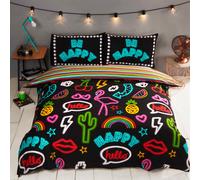 Juego De Fundas De Edredón Doble King Size - Unicornio Aves Floral Geométrico