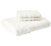 Juego de fundas de edredón nórdico Rapport Ropa de cama Rosa y cinta de polialgodón, algodón y poliéster, crema, super king