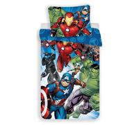 Jerry Fabrics Marvel Avengers Juego de Cama Funda Nórdica de 140 x 200 cm y una Funda de Almohada de 70 x 90 cm