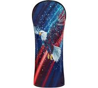 Juego de fundas de golf de cuero de primera calidad con etiquetas intercambiables de número diseñadas para adaptarse a todas las maderas y conductores, Día de la Independencia, Sky Sovereign