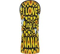 Juego de fundas de golf impermeables con etiquetas intercambiables para conductor híbrido y Fairway Woods I Love Being A Nana Bee Sunflower Family B-Day Crew