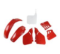 Juego de fundas de plástico UFO PLAST de 7 piezas color rojo/blanco