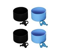 Juego de fundas de silicona antideslizantes para botellas de agua, popote de silicona para casa, oficina, viajes