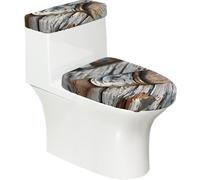 Juego de fundas elásticas para tapa de inodoro, para orígenes únicos de arte, decoración del hogar, fácil de limpiar