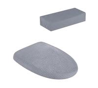 Juego de fundas for tanque inodoro, 6 piezas, 3 juegos, suave, antideslizante, poliéster, spandex, parte inferior elástica lavable for el hogar, hotel, baño, accesorios decoración