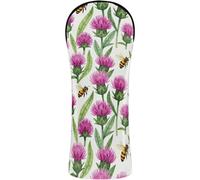 Juego de fundas impermeables para cabeza de golf con etiqueta de número para maderas y conductores, cardo escocés híbrido y abejorros para amantes de las abejas