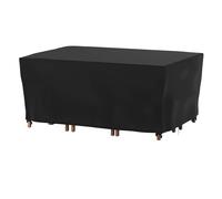 Juego de fundas impermeables para muebles de jardín para exteriores, 240 x 80 x 80 cm (largo x ancho x alto), de alta calidad, resistente al viento, anti-UV, tela Oxford 600D, funda para mesa de