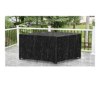 Juego de fundas impermeables para sofá de patio 600D, 160 x 160 x 80 cm, muebles de jardín, resistentes al viento y a los rayos UV, fundas de ratán para mesa y silla, funda de piel resistente