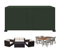 Juego de fundas impermeables resistentes para muebles de exterior para patio grande, funda rectangular con ventilación de aire, resistente a los rayos UV, tela Oxford 420D resistente al viento, color