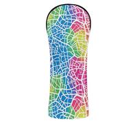 Juego de fundas para cabeza de golf Rainbow Irregularity de cuero de primera calidad con etiquetas de números para conductor Fairway Hybrid Wood