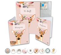 Juego de fundas para historial médico con funda para cartilla de vacunación y funda para pasaporte, juego de 3 piezas, funda de alta calidad para los documentos importantes de tu hijo (historial