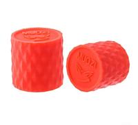 Juego de fundas para manillar de bicicleta de carretera, incluye dos piezas de gel de sílice para manillares y extremos de barra de diámetro exterior de 25 mm a 32 mm (rojo)