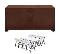 Juego de fundas para muebles de exterior, 270 x 180 x 89 cm, protección UV, a prueba de nieve, transpirable, funda cuadrada para sofá, sillas y muebles de jardín, color marrón