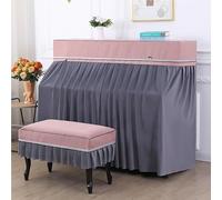 Juego De Fundas para Piano Vertical Antipolvo Cubierta Completa, Moderno Minimalista Ideal para Estudio En Casa(Pink,Set (double))