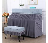 Juego De Fundas para Piano Vertical Antipolvo Cubierta Completa, Moderno Minimalista Ideal para Estudio En Casa(Gray,Set (single))