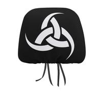 Juego de fundas para reposacabezas de coche con símbolo de nudo celta antiguo vikingo de mitología nórdica. Funda universal para reposacabezas de asientos delanteros y traseros, compatible con la may
