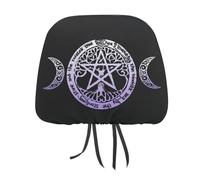 Juego de fundas para reposacabezas de coche, diseño de diosa de la triple luna, bruja pagana wiccan, para asientos delanteros y traseros, universales, para la mayoría de coches, sedán y SUV. Un regal