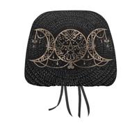Juego de fundas para reposacabezas de coche, diseño de diosa de la triple luna, bruja pagana wiccan, para asientos delanteros y traseros, universales, para la mayoría de coches, sedán y SUV. Un regal