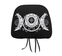 Juego de fundas para reposacabezas de coche, diseño de diosa de la triple luna, bruja pagana wiccan, para asientos delanteros y traseros, universales, para la mayoría de coches, sedán y SUV. Un regal