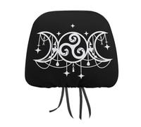Juego de fundas para reposacabezas de coche, diseño de diosa de la triple luna, bruja pagana wiccan, para asientos delanteros y traseros, universales, para la mayoría de coches, sedán y SUV. Un regal