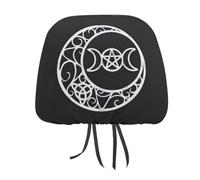 Juego de fundas para reposacabezas de coche, diseño de diosa de la triple luna, bruja pagana wiccan, para asientos delanteros y traseros, universales, para la mayoría de coches, sedán y SUV. Un regal