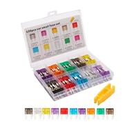 Juego de fusibles para coche, 120 piezas, kit de fusibles para automóviles, selección de control de corriente organizada, mantenimiento eléctrico para barcos, barcos, motocicletas y vehículos de