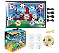 Juego de fútbol para niños - Juego de portería de tela, kit de equipo de entrenamiento, juego de entrenamiento con pelota y estacas de suelo, divertido juego al aire libre | Para niñas a partir de 3