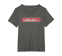 Juego de fútbol Subbuteo Classic Logo Camiseta, Mujer Tallas Grandes, Asfalto, 3XL Grande