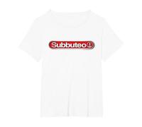 Juego de fútbol Subbuteo Classic Logo Camiseta, Mujer Tallas Grandes, Blanco, 1XL Grande
