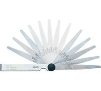 Juego de galgas de espesores, precisión en medidas, múltiples grosores, ideal para control de calidad y trabajos de mecánica.