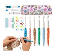 Juego de Ganchillo | Escala Clara Colorida de 6-12 mm | Kits de Agujas de Ganchillo Decorativas,para principiantes y adultos, proyectos de DIY como bufandas, mantas, muñecos,