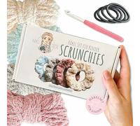 Juego de ganchillo para niños: Scrunchies - regalo para niñas, crochet para niños, juego de ganchillo para principiantes, fácil aprender a hacer ganchillo, pequeños regalos, cumpleaños infantiles