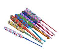 Juego de Ganchos de Ganchillo de 9 Piezas, Ganchos de Ganchillo Cálidos para la Abuela Ganchos de Ganchillo de Agarre Suave Colorido Actualización Juego de Ganchos de Ganchillo de