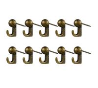 Juego de ganchos de pared de aleación de Zinc profesional, 10 Uds, para decoraciones de imágenes, fácil instalación, perchas de alfiler de cabeza redonda, chinchetas de Metal
