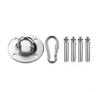 Juego de ganchos giratorios de acero inoxidable resistente que soporta una carga de 450 kg para instalación de gimnasio, aparejos de yoga, estudio de yoga y colgar en el porche (A)